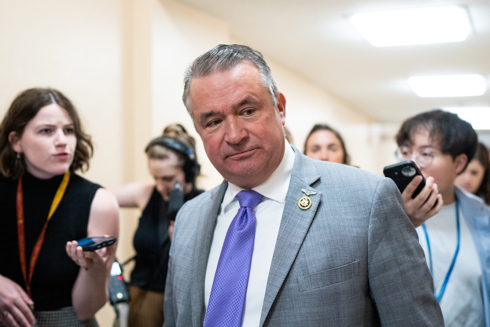 Nebraska Republican Rep. Don Bacon, the Quality of Life Panel’s chairman, leaves a House Republican Conference meeting in the Capitol on Tuesday.