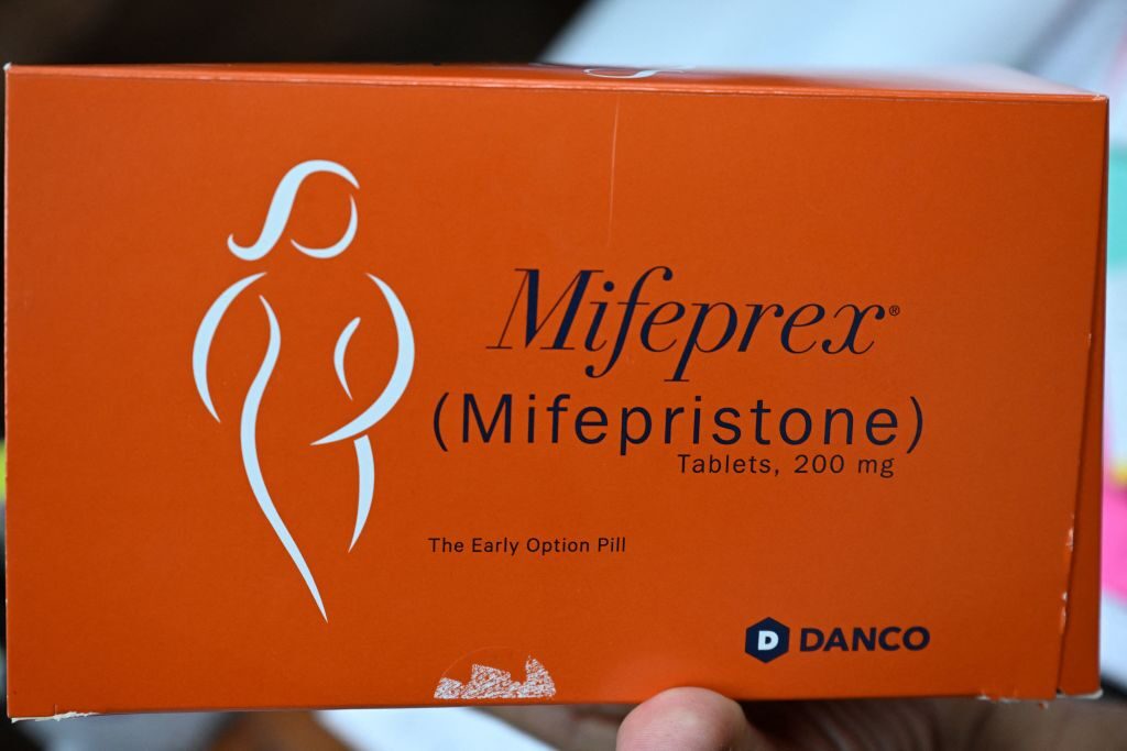 Mifepristone, one of the two drugs used in a medication abortion, is displayed at the Women's Reproductive Clinic, which provides legal medication abortion services, in Santa Teresa, New Mexico. 