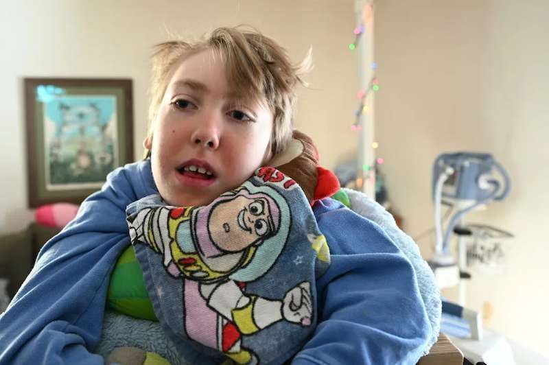 Luke Schiller, of Centennial, Colo., needs around-the-clock care for cerebral palsy, among his other illnesses. Luke’s mother, Amy Wiedeman, says they’ve never been able to hire all the help for which Luke qualifies, so she and her ex-husband take night shifts making sure Luke doesn’t choke or have a seizure.