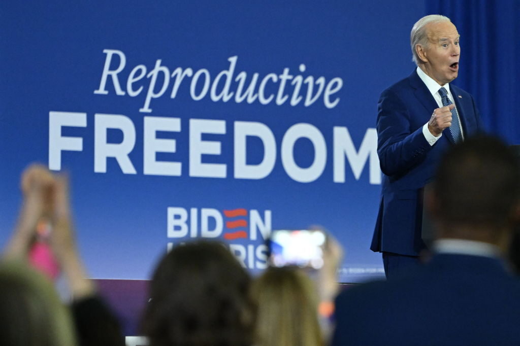 President Joe Biden speaks about abortion and reproductive rights  in Tampa, Fla., on Tuesday.