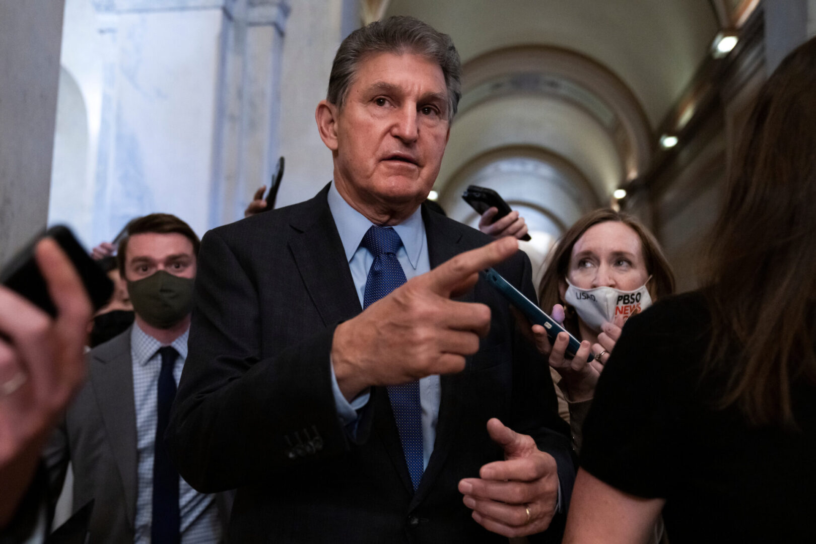 Sen. Joe Manchin III, D-W.Va., above, and Senate Majority Leader Charles E. Schumer, D-N.Y., are negotiating a scaled-back reconciliation bill, and health care advocates hope Medicaid expansion and home health care are part of that equation. 