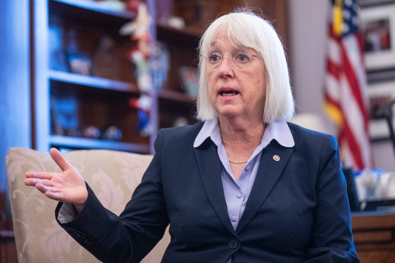 Sen. Patty Murray, D-Wash., speaks to CQ Roll Call in her office in the Russell Senate Office Building in Washington on Wednesday.