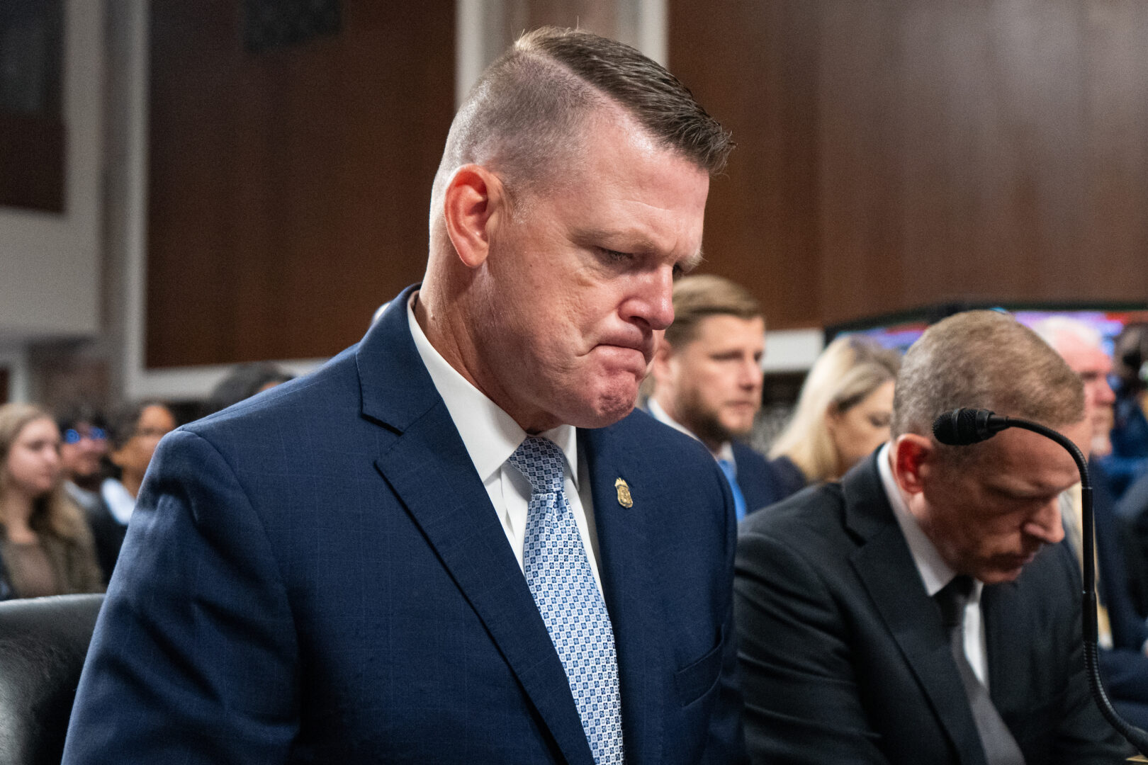 Ronald Rowe Jr., acting director of the Secret Service, waits to testify last month during a Senate Homeland Security and Governmental Affairs Committee and Senate Judiciary Committee joint hearing on security failures and the assassination attempt on former President Donald Trump. 