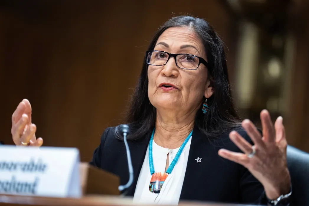 Interior Secretary Deb Haaland said Wednesday that the lease-sale in the Arctic National Wildlife Refuge was seriously flawed.